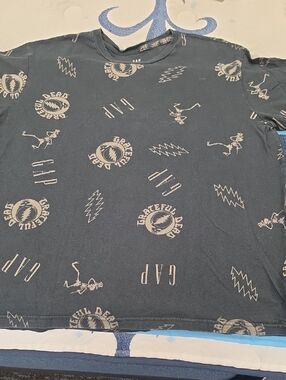 GAP Black Grateful Dead Logo Print Tee Medium